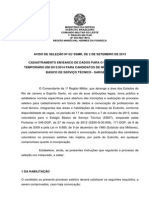 Aviso de Seleção SGTTT 2013 14