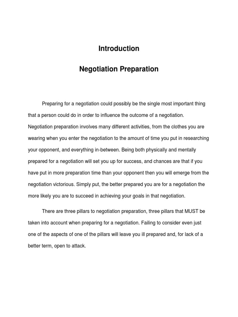 Negotiation essay example picture