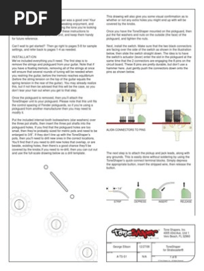 Tone Shaper Instructions Strat 1