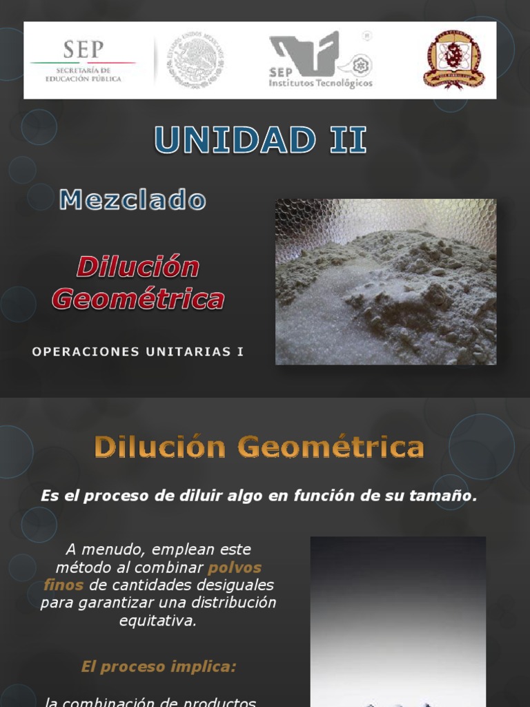 Dilución Geométrica en Farmacia | PDF | Ciencia y matemáticas