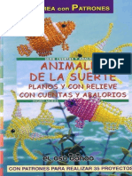 Animales de La Suerte Planos y Con Relieve Con Cuentas y Abalorios - JPR504