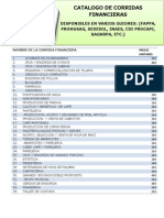 Catalogo de Corridas Financieras 2013 Actualizado