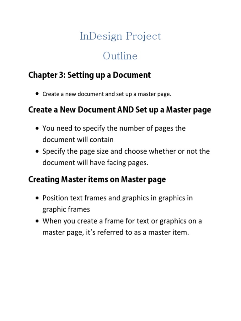 InDesign Document Setup Guide | PDF | Art