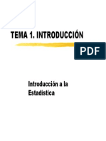 ESTADISTICA DESCRIPTIVA. INTRODUCCION A LA ESTADISTICA