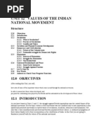 values of the indian national movement