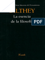 Dilthey Wilhelm - La Esencia de La Filosofia PDF