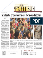 Students Provide Dinners For Soup Kitchen: Inside This Issue