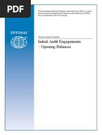 ISSAI 1510: Initial Audit Engagements - Opening Balances