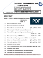 Assignment Booklet Me2353 Finite Element Analysis Dec 2013 May 2014