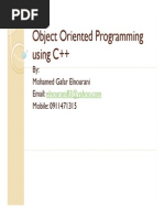 Object Oriented Programming Object Oriented Programming Object Oriented Programming Object Oriented Programming Using Using C++ C++