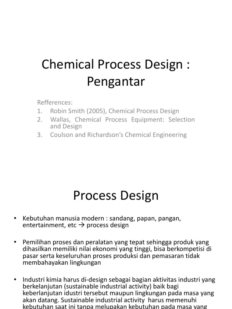 Desain Proses Kimia Berkelanjutan | PDF | Seni | Teknologi & Rekayasa