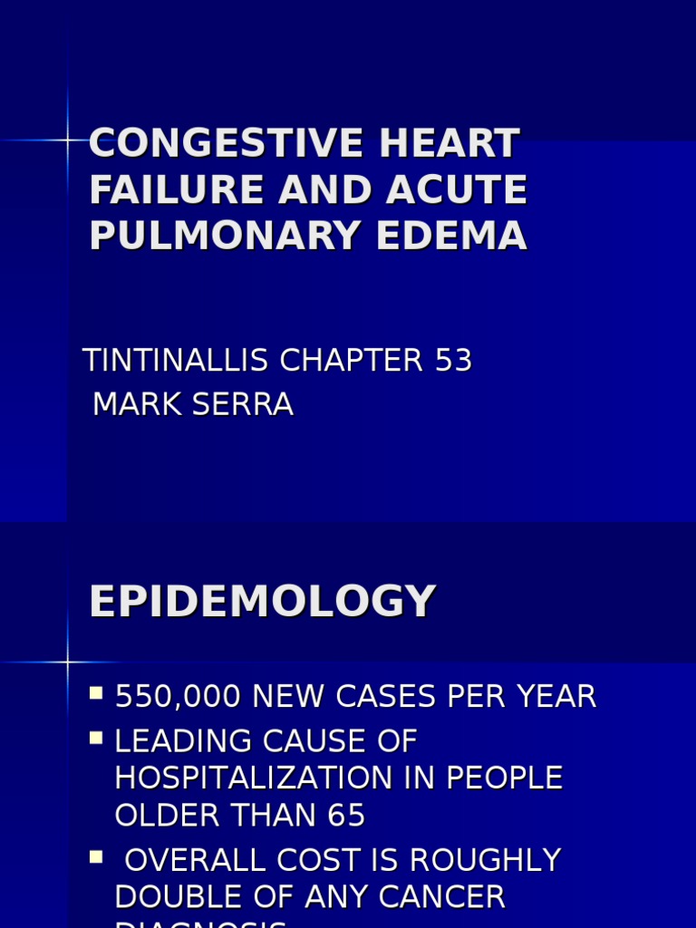 53 Congestive Heart Failure & Acute Pulmonary Edema | PDF | Heart ...