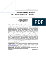A Comprehensive Review On Capital Structure Theories
