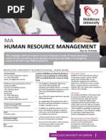 Human Resource Management: Middlesex University Business School, Hong Kong