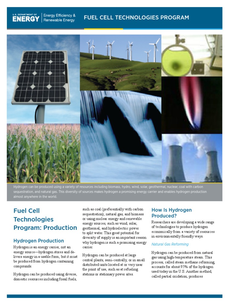 Fuel Cell Technologies Program: Production | PDF | Hydrogen | Biomass
