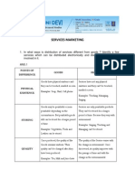 Services Marketing: Points of Difference Goods Services