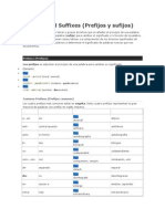 Prefixes and Suffixes