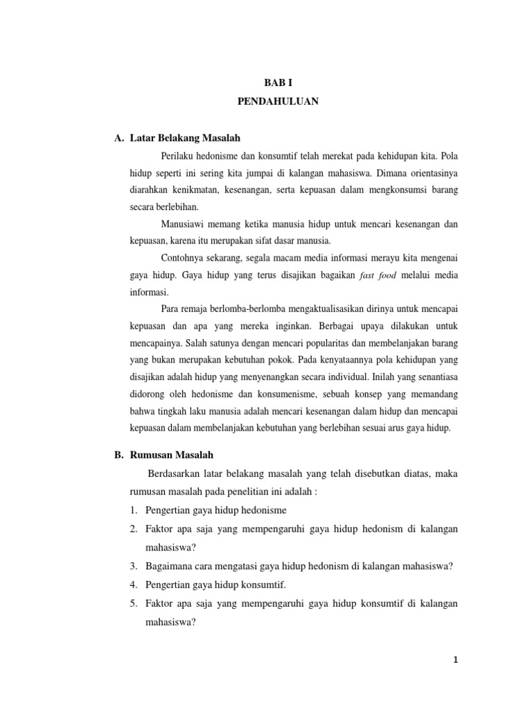 Gaya Hidup Konsumsif Pdf