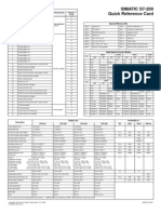 SIMATIC S7-200 Quick Reference Card 2000