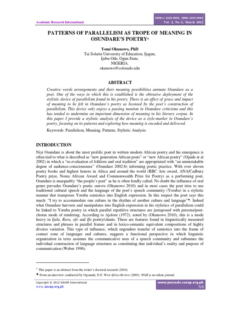 Parallelism in poetry picture