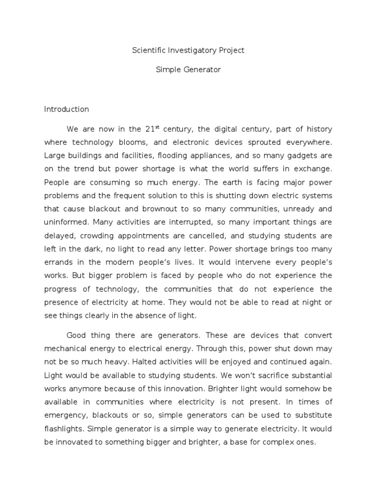 Simple Generator | PDF
