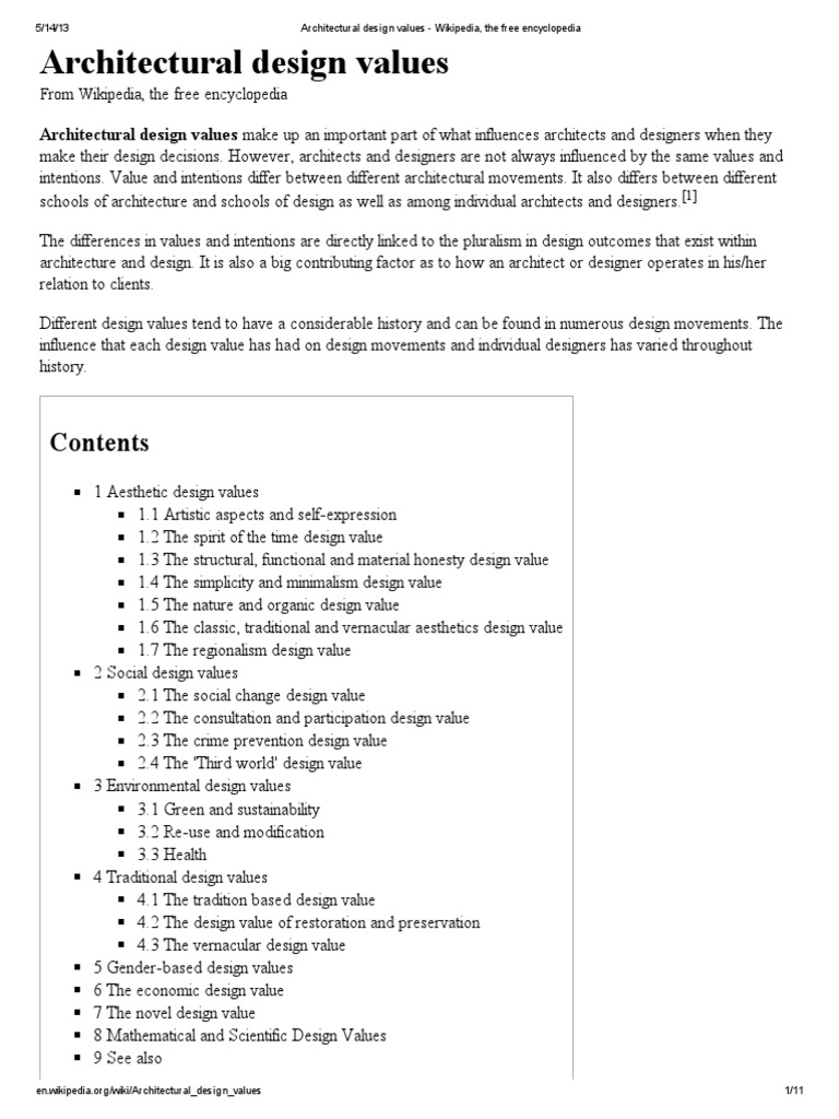 Architectural Design Values Wikipedia, The Free Encyclopedia PDF