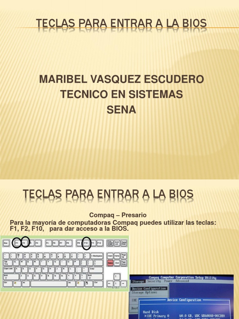 Teclas para Entrar A La Bios | PDF | Bios | Computación personal