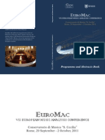 EuroMac, VII European Music Analysis Conference, Programme and Abstracts Book