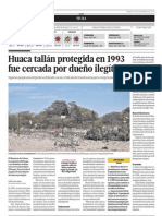 Huaca tallán protegida en 1993 fue cercada por dueño ilegítimo