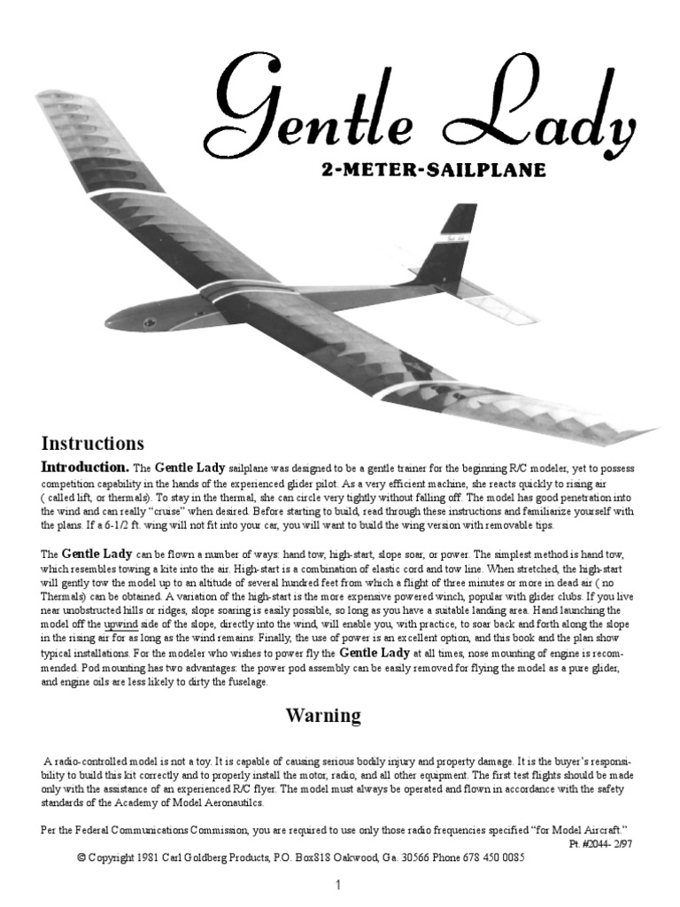 Gentle Lady PDF Glider (Sailplane) Gliding