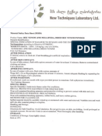 Material Safety Data Sheet of Bee Venom