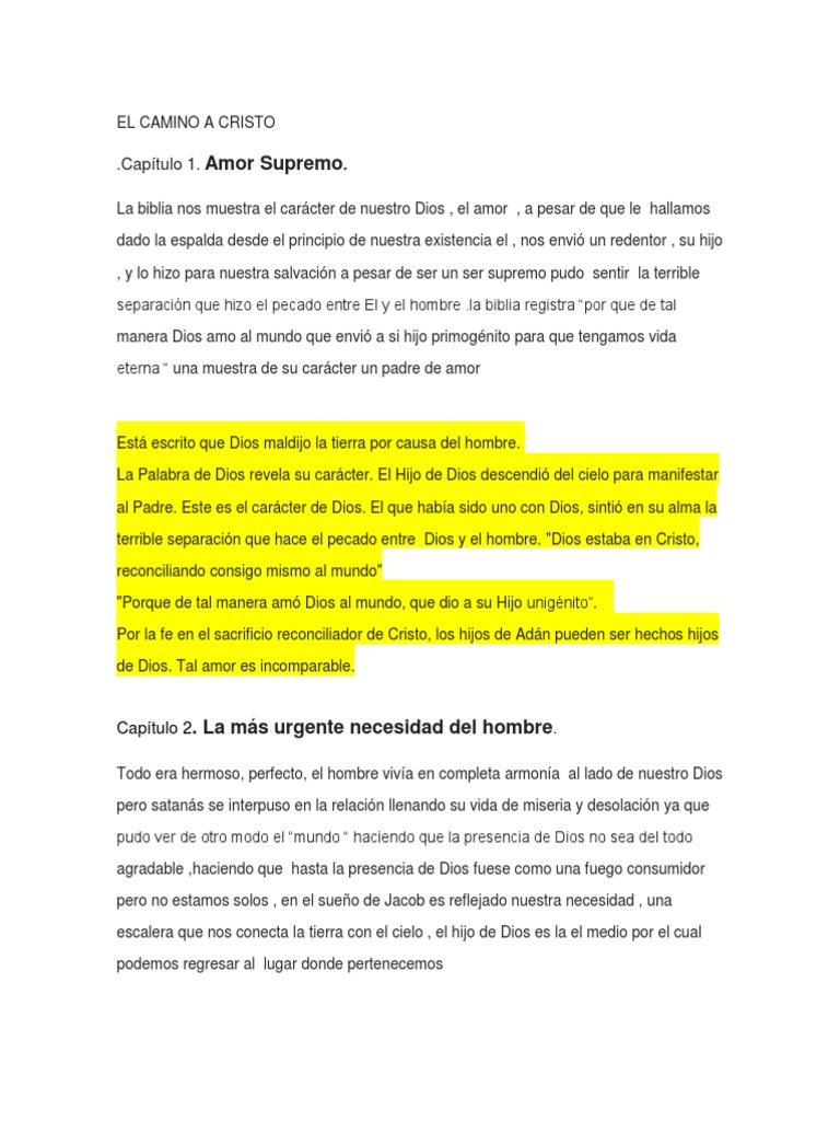 Amor y Redención en El Camino a Cristo | PDF | Cristo (título) | Pecado