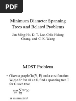 Minimum Diameter Spanning Trees and Related Problems