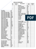 Price List Fireworks