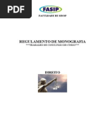 Regulamento monografia direito 2012.1