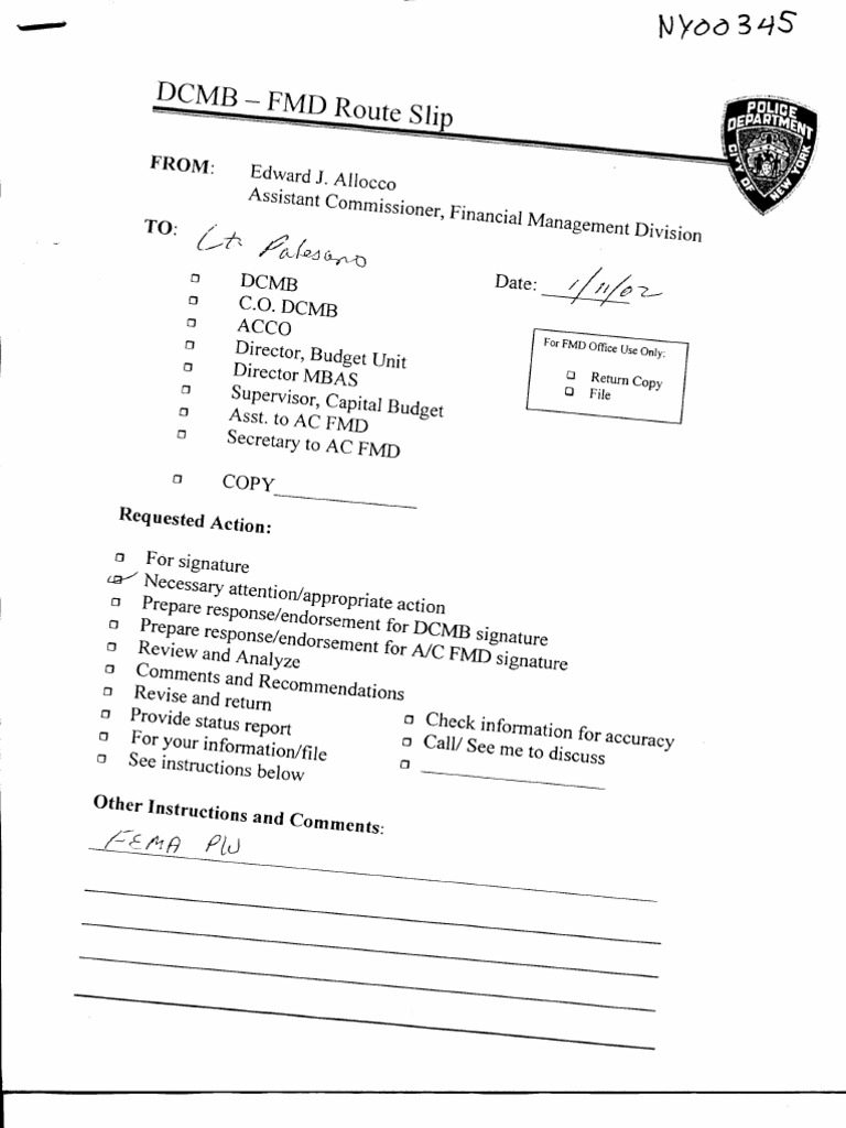 NYPD Overtime Request for Vehicle Cleanup | PDF | Government