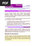 Memoria Memoria Descriptiva
