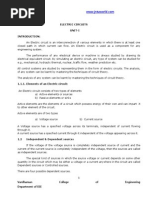 Electrical Circuits Lecture Notes