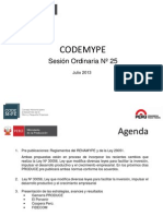 Presentacion Sesion Ordinaria n 25 Codemype