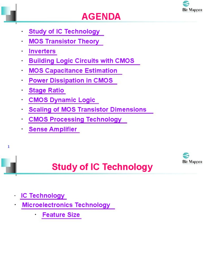CMOS VLSI Design Overview and Notes | PDF | Mosfet | Field Effect ...