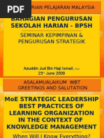 Azuddin Jud Ismail - Towards a Better Management of MoE via KM in 1Malaysia Creative Economy 1