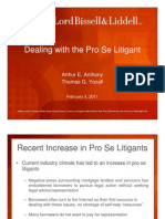 Attorneys Advise Other Attorneys on How to Deal With Pro Se Litigants 19 Pages