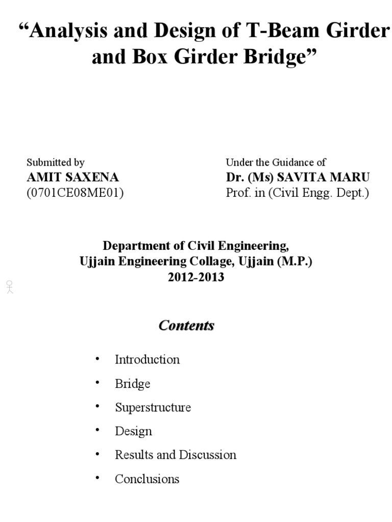 Final PPT Analysis and Design of T-Beam Girder and Box Girder ...