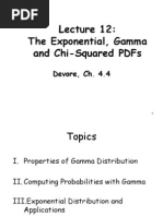 The Exponential, Gamma and Chi-Squared