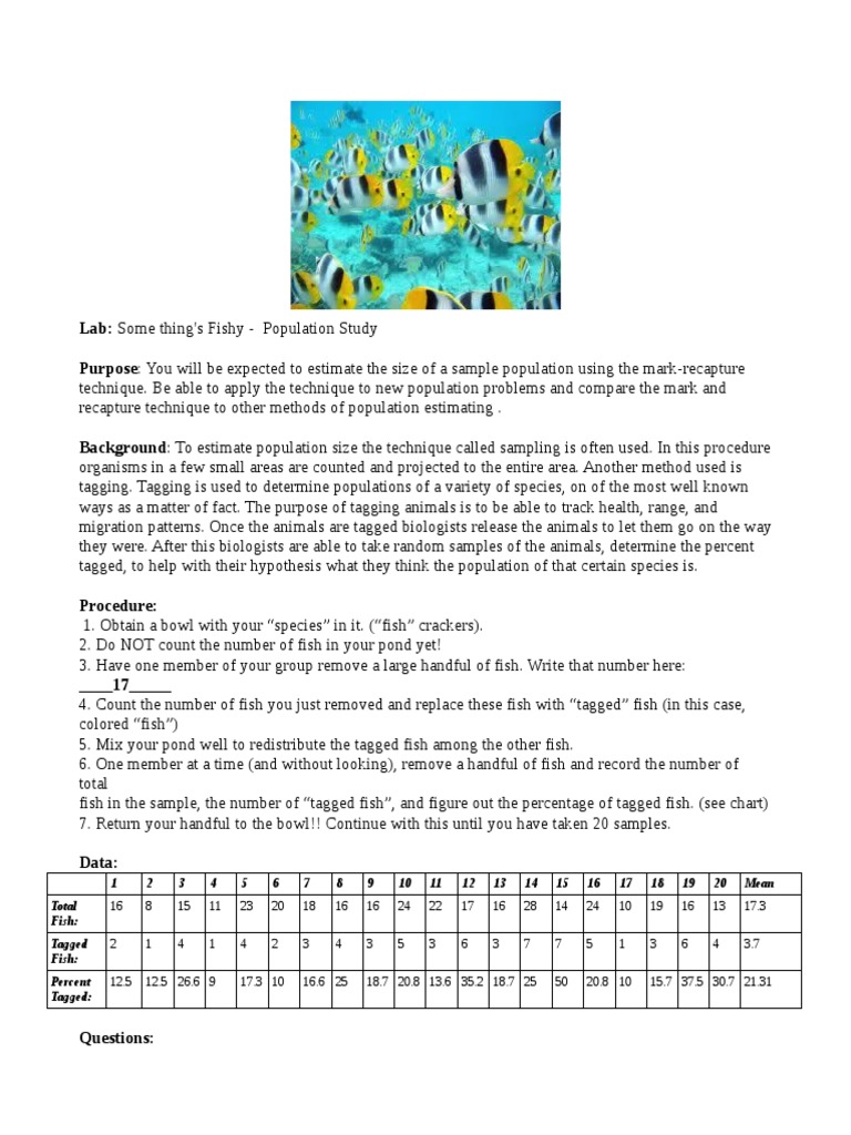 Somethings Fishy - Population Study Lab | PDF | Cognition | Cognitive ...