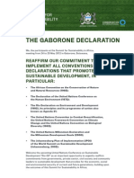 Gaborone Declaration