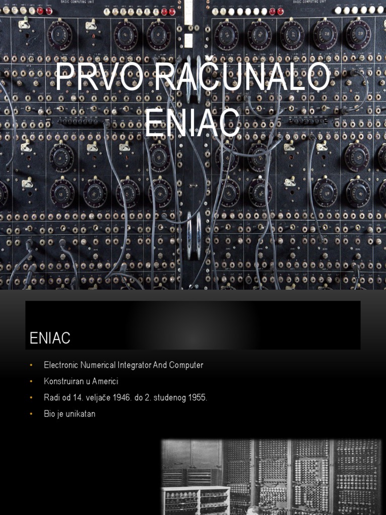 Prvo Računalo Eniac | PDF