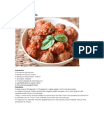 Italian Meatballs: Ingredients