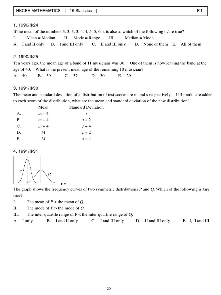 Maths 16 | PDF | Mode (Statistics) | Mean
