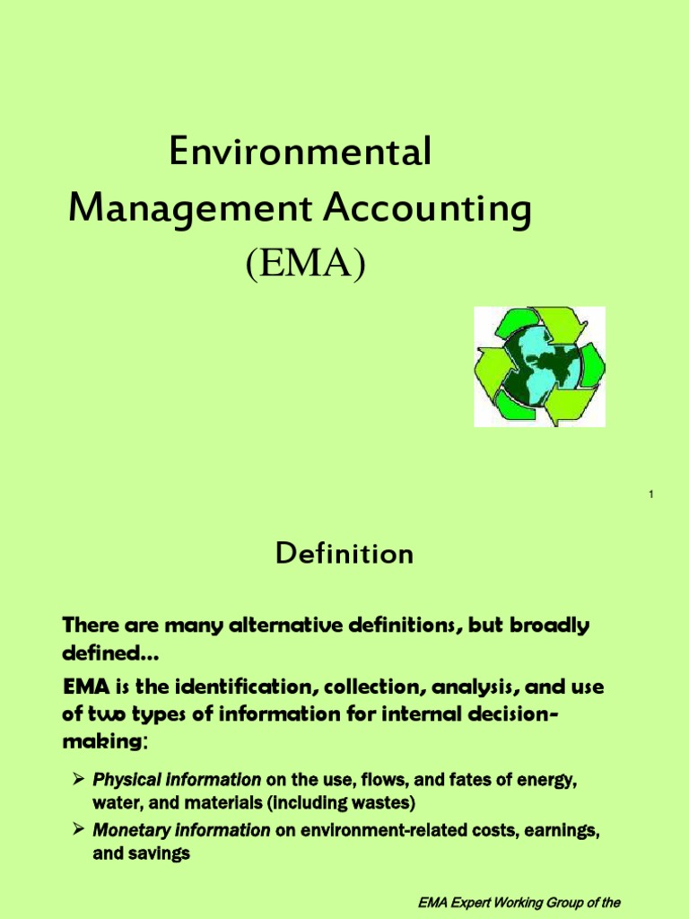 Environmental Management Accounting PDF Cost Wealth